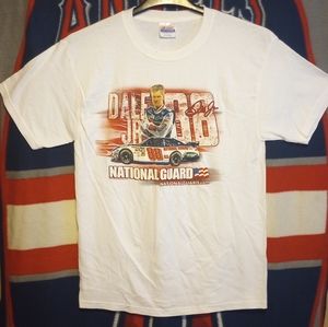 Hanes NASCAR Dale Earnhardt JR#88 National Guard white T-shirt size Medium